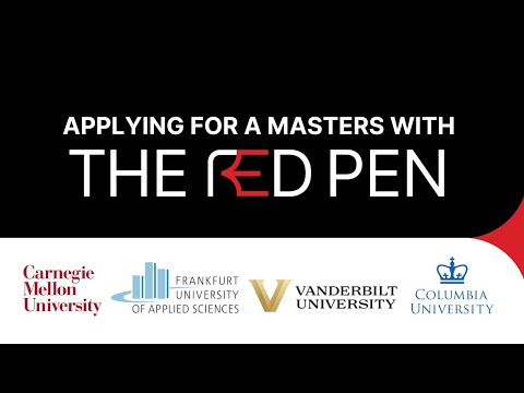 Applying for a Masters with The Red Pen