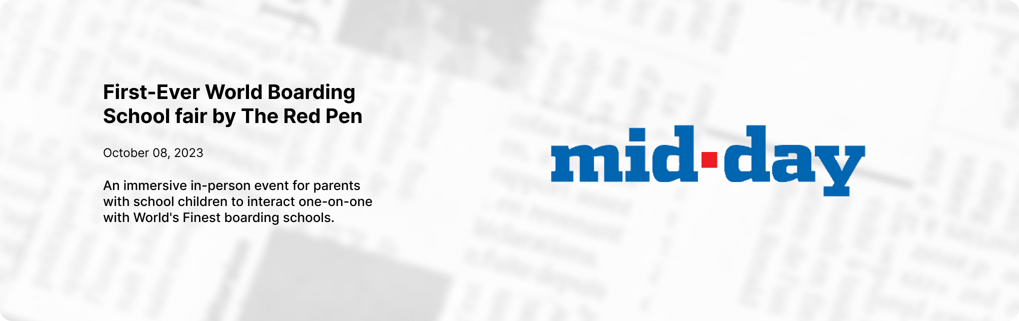 Mid day news banner