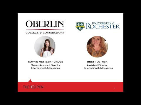 Webinar: Live Chat with Admissions - Oberlin College & The University of Rochester