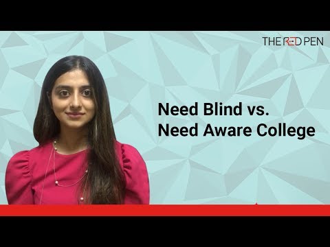 What is the difference between need-blind and need-aware colleges?