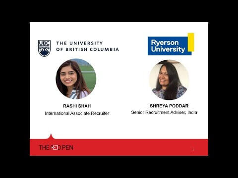 Webinar: Live Chat with Admissions - Ryerson University & The University of British Columbia