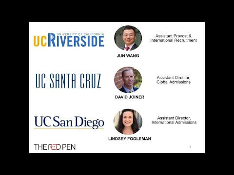 Webinar: Live Chat with Admissions - UC Riverside, UC San Diego & UC Santa Cruz