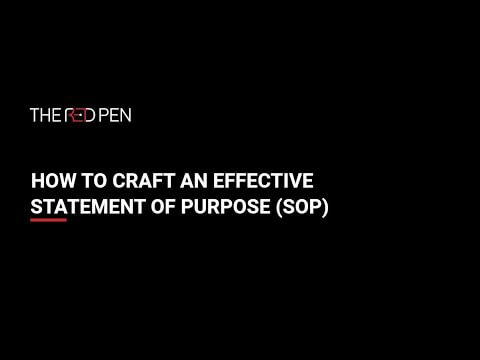 How to Craft an Effective Statement of Purpose (SOP)