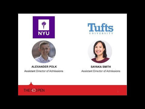 Webinar: Live Chat with Admissions - New York University & Tufts University